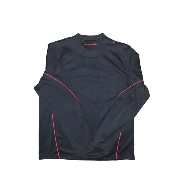 TEXAS TECH  Pullover M Black Waffle Weave Under Armour Fleece Lined Crew Neck - Picture 3 of 5